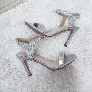 Maripe Silver Rhinestone High Heels Size 7.5